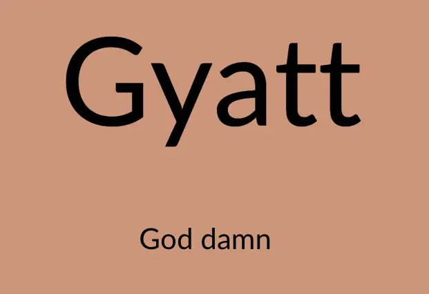 Gyatt Meaning goddamn