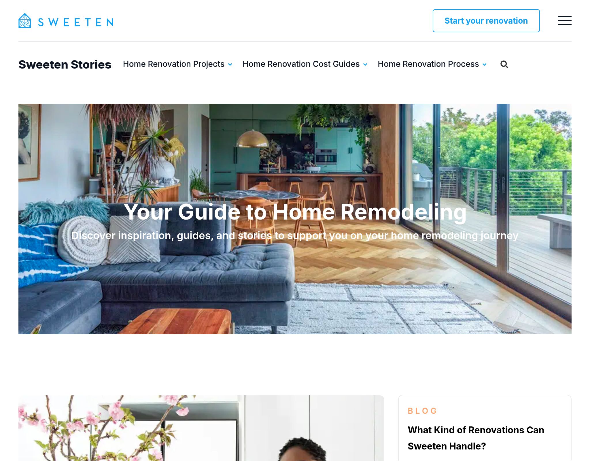 Sweeten Home Remodel Stories & Inspiration Blog website preview