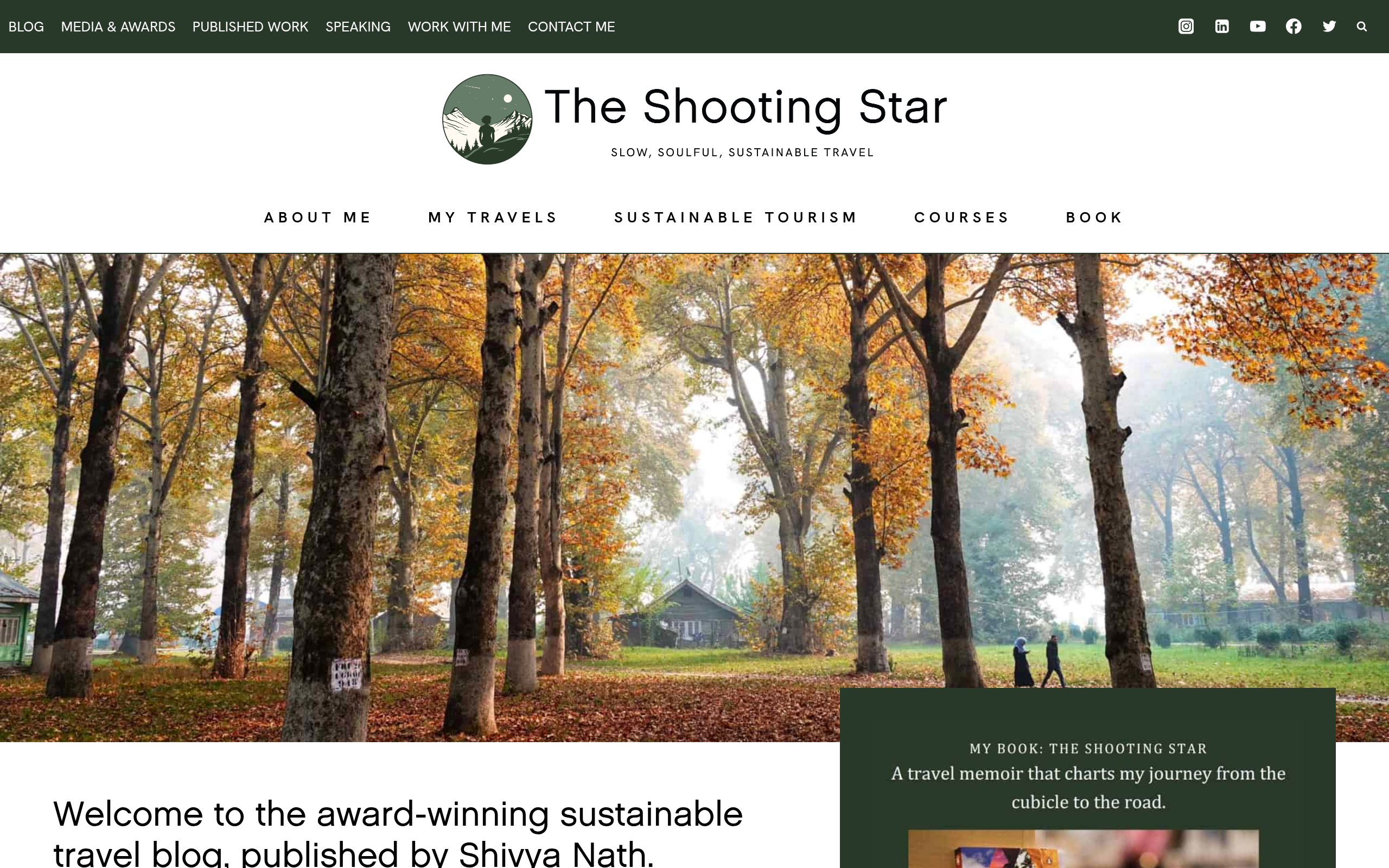 The Shooting Star website preview
