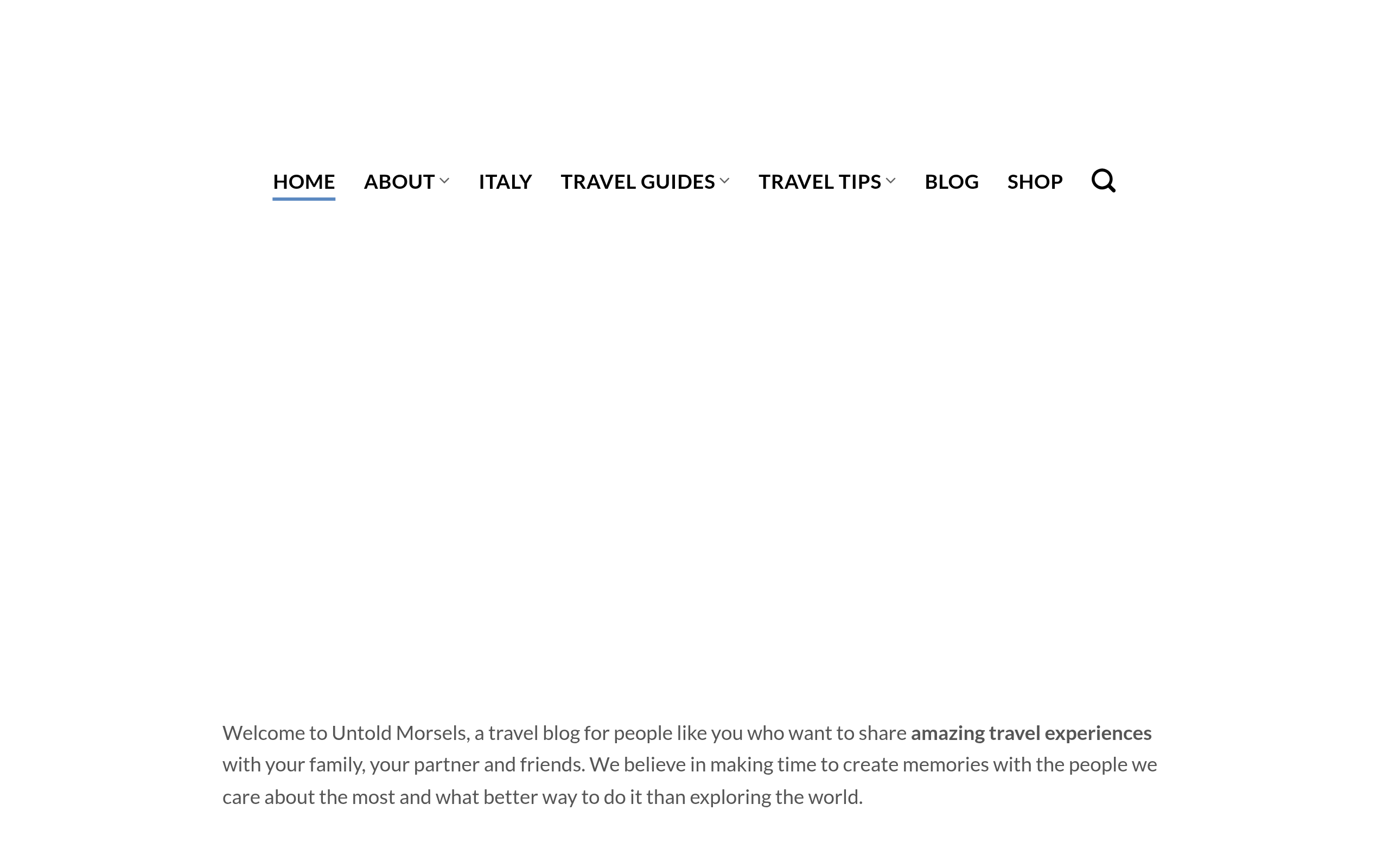 Untold Morsels website preview