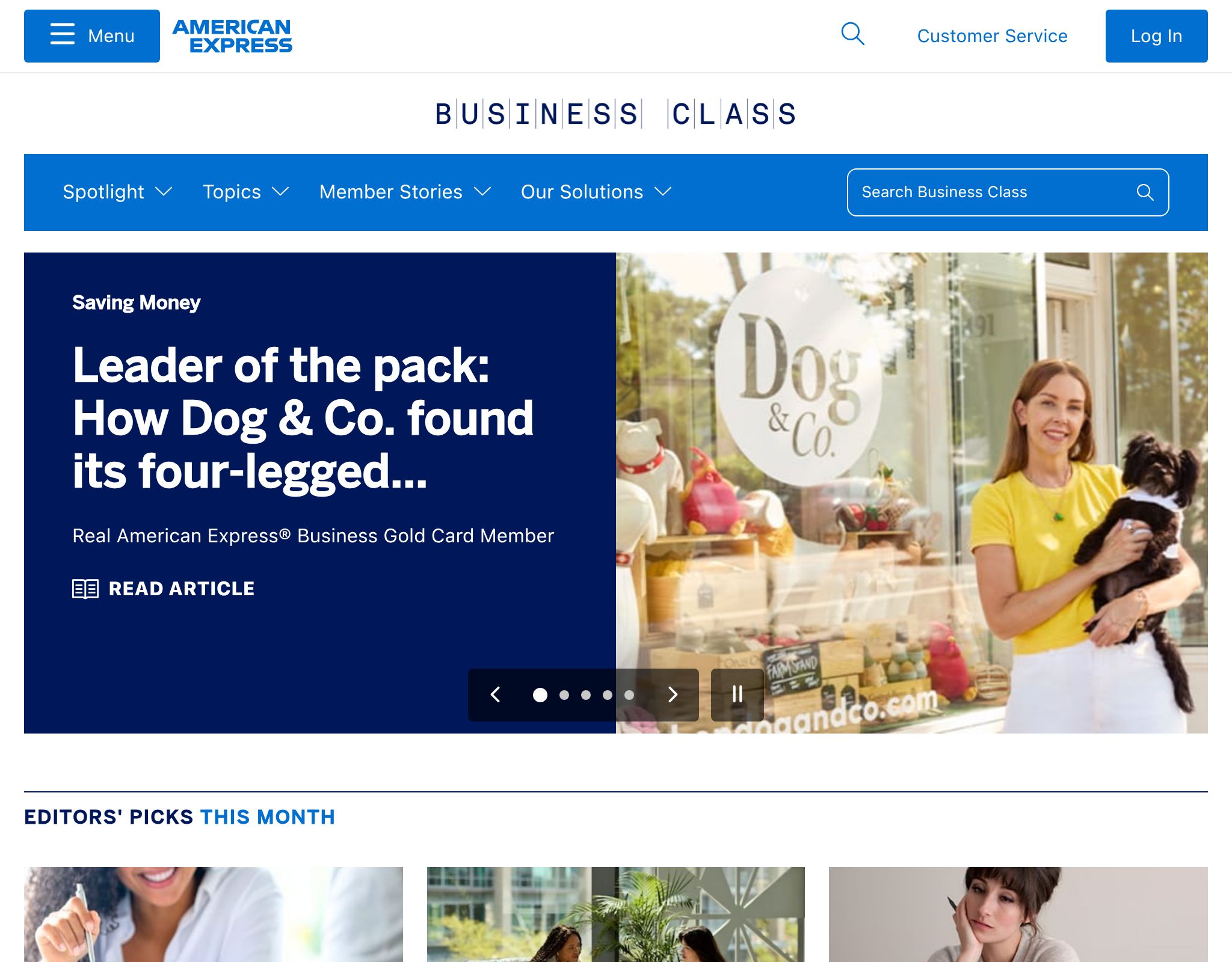 American Express Open website preview