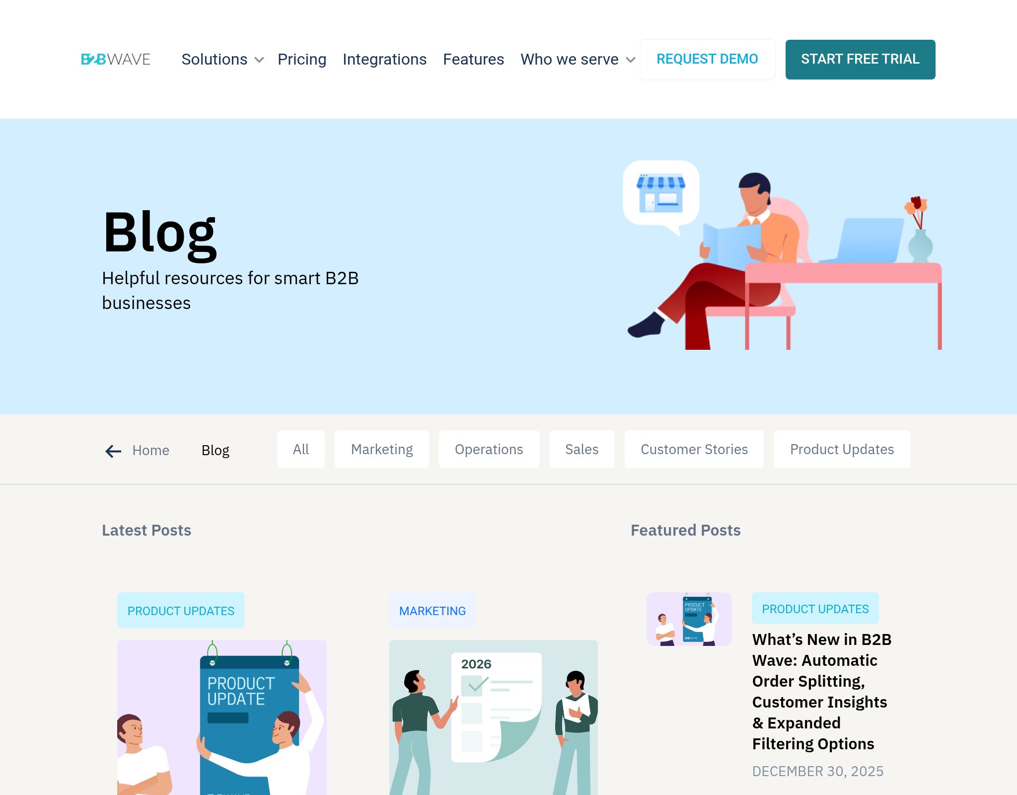 B2B Wave Blog website preview