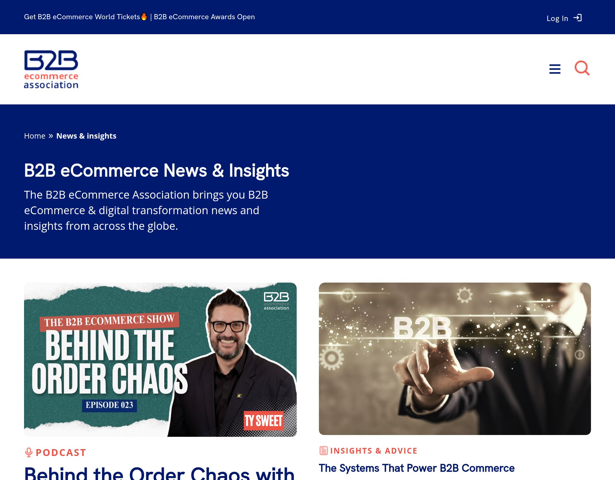 B2B eCommerce News & Insights website preview