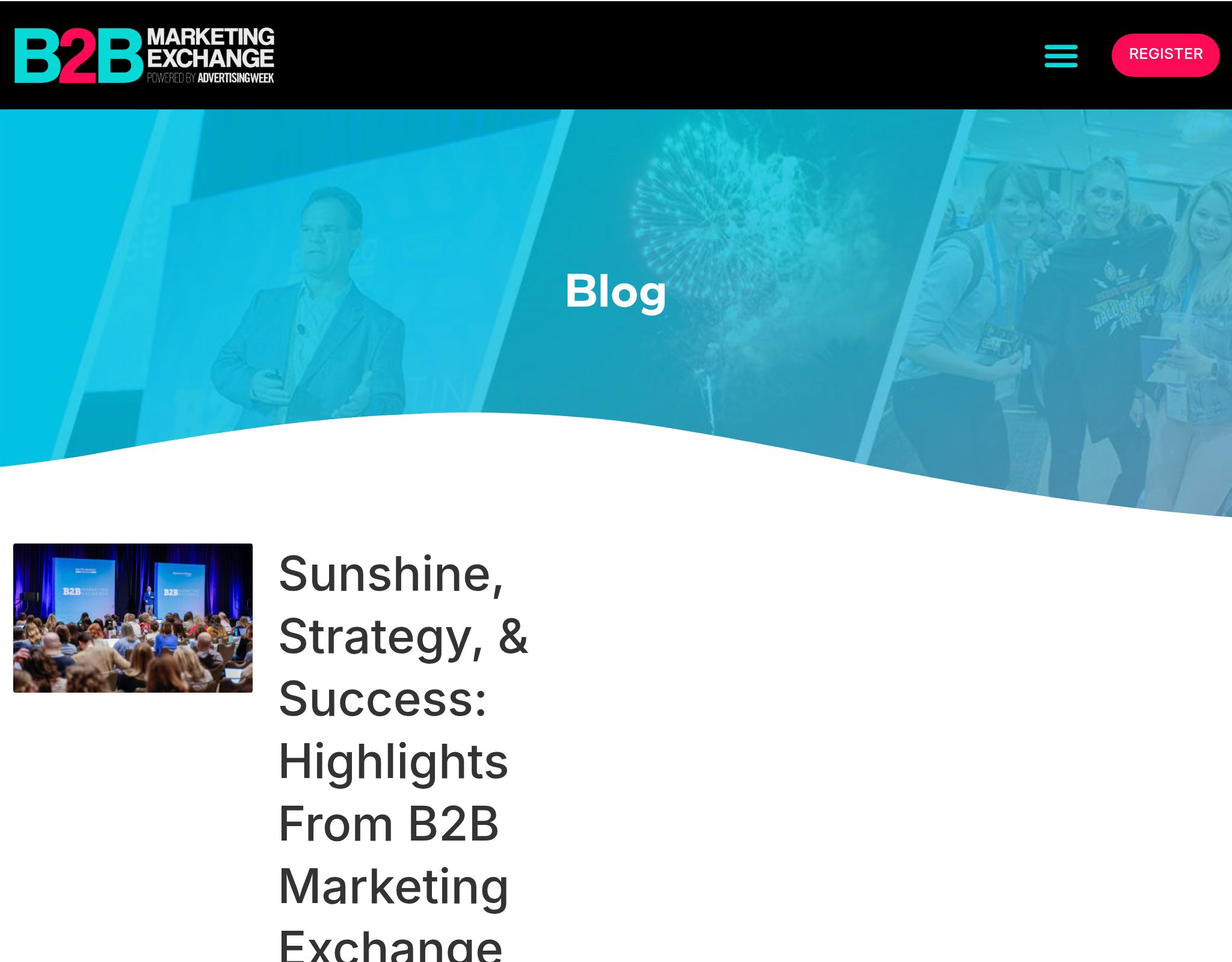 Exchange The B2B Marketing Blog website preview