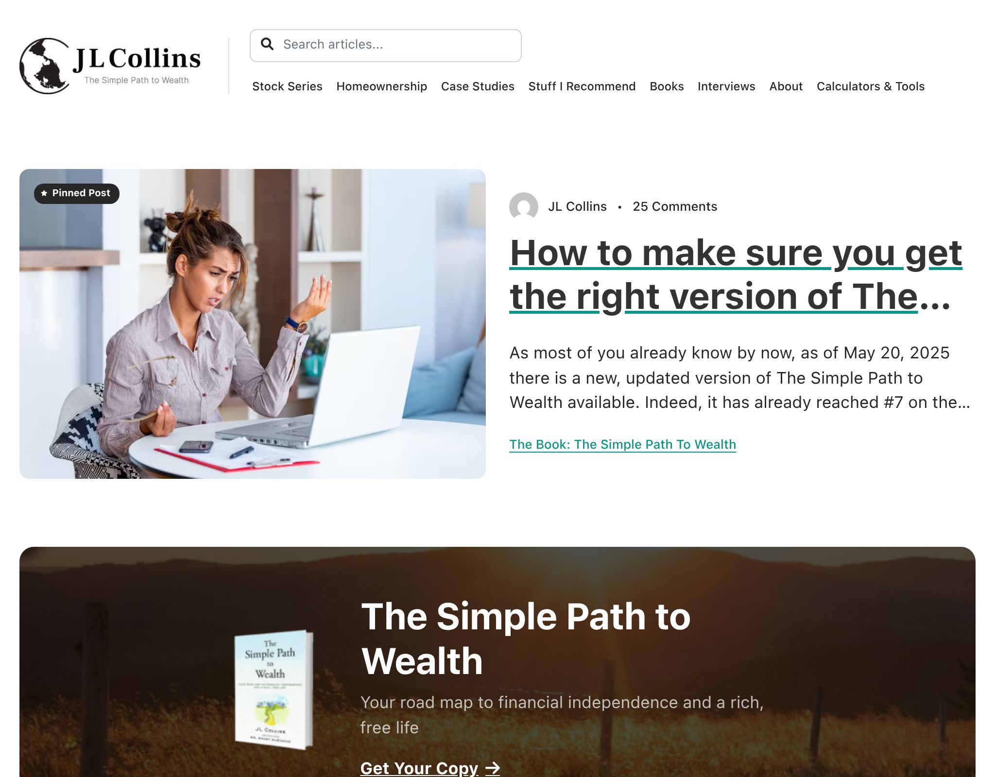 JLCollinsnh website preview