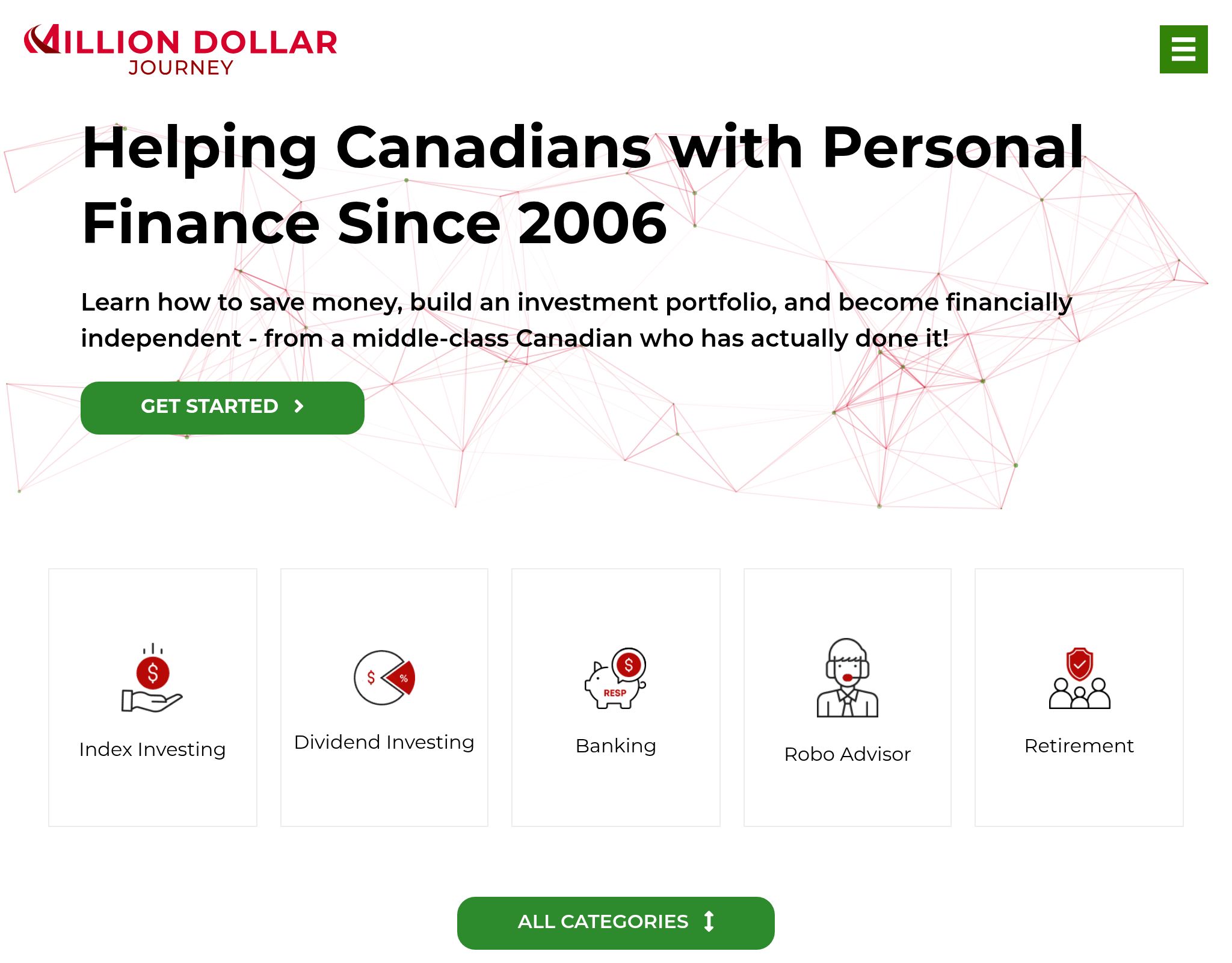 Million Dollar Journey website preview