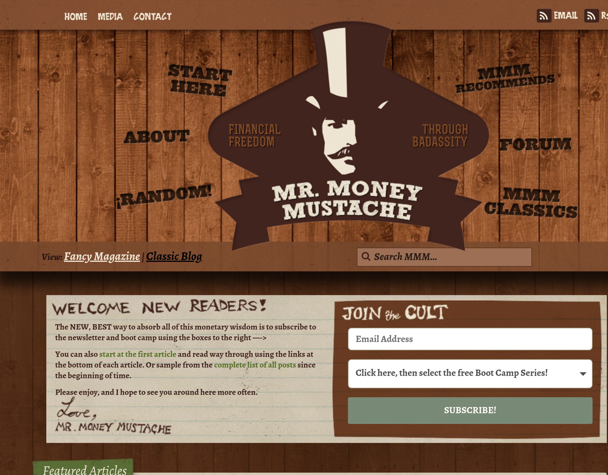 Mr. Money Mustache website preview