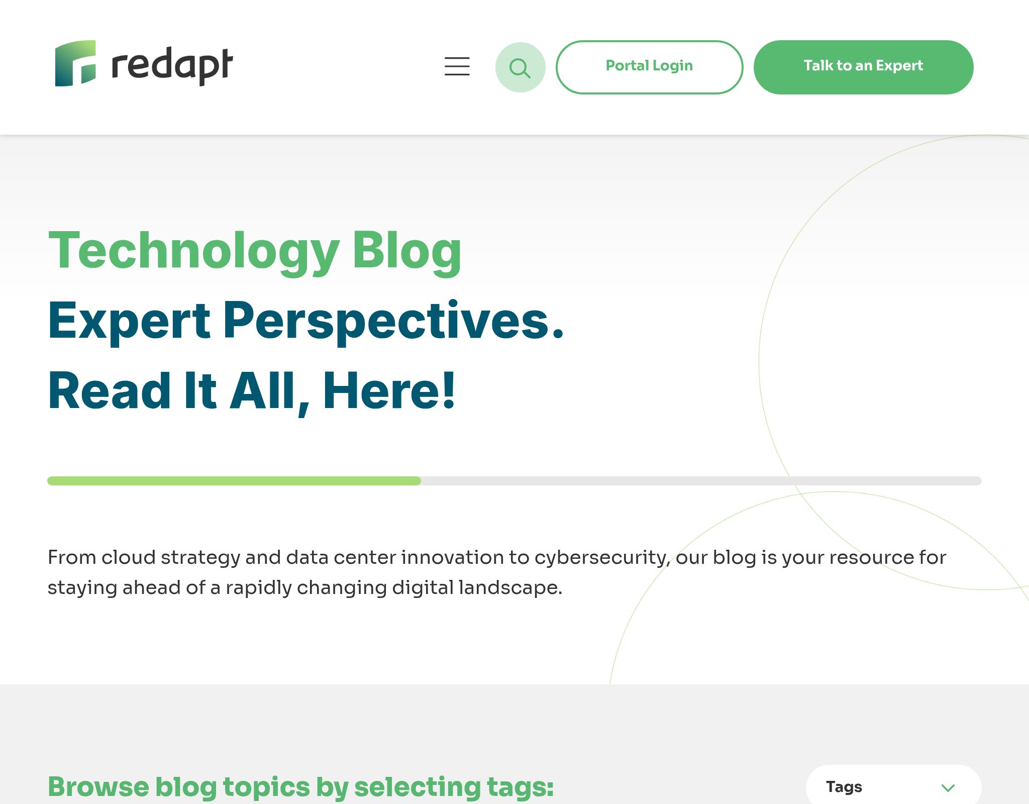 Redapt Technology Blog website preview