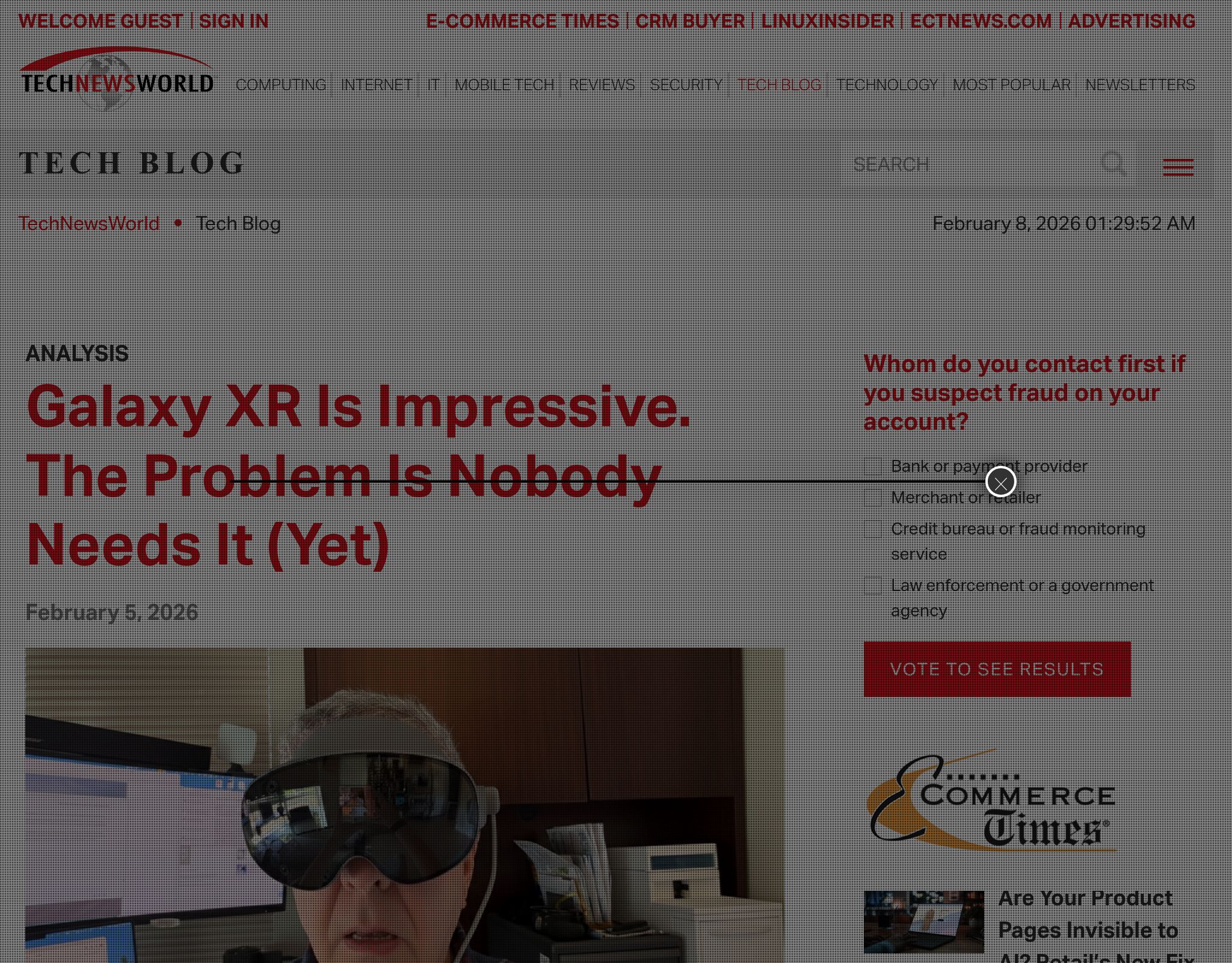 TechNewsWorld Tech Blog website preview