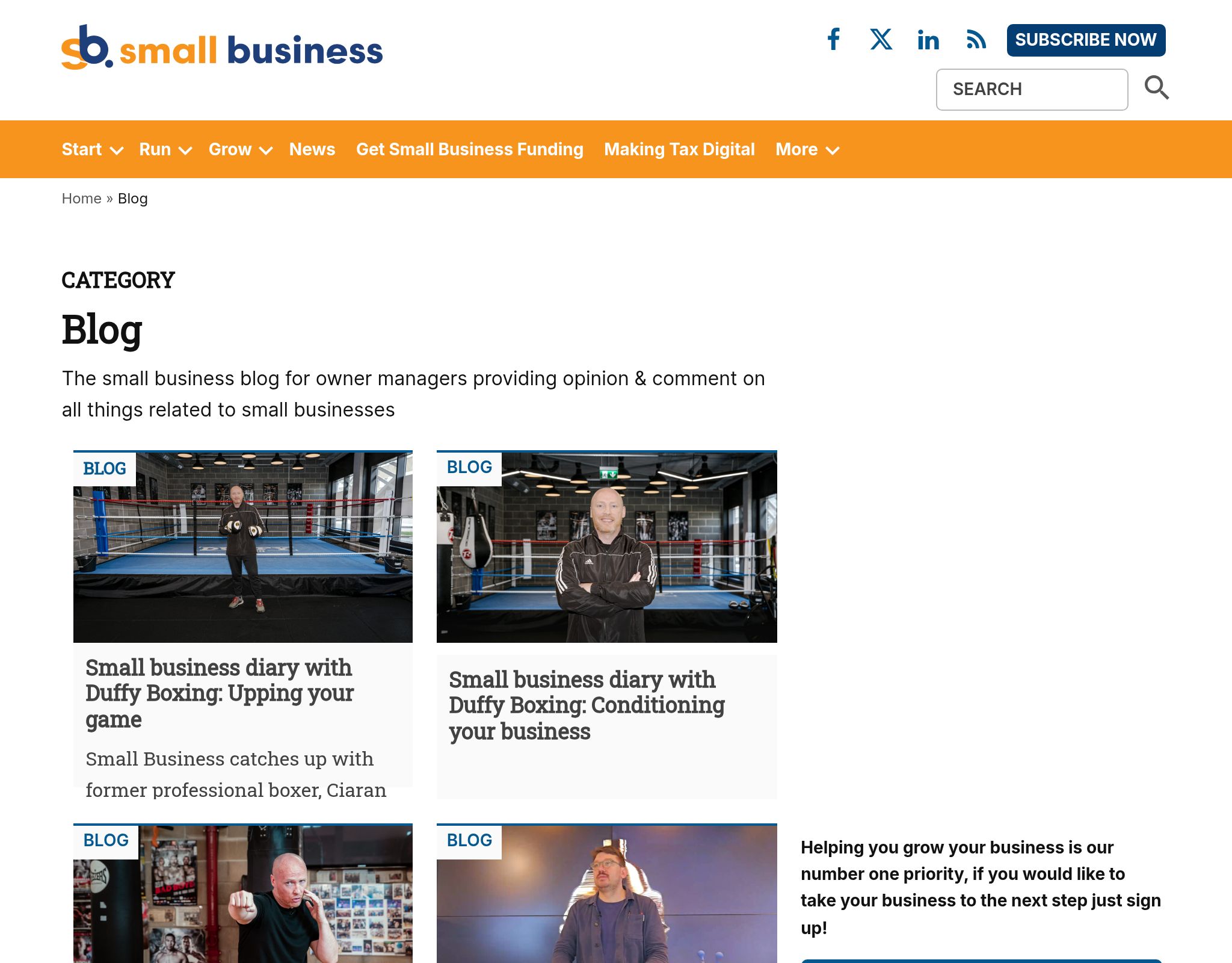 Smallbusiness.co.uk Blog website preview
