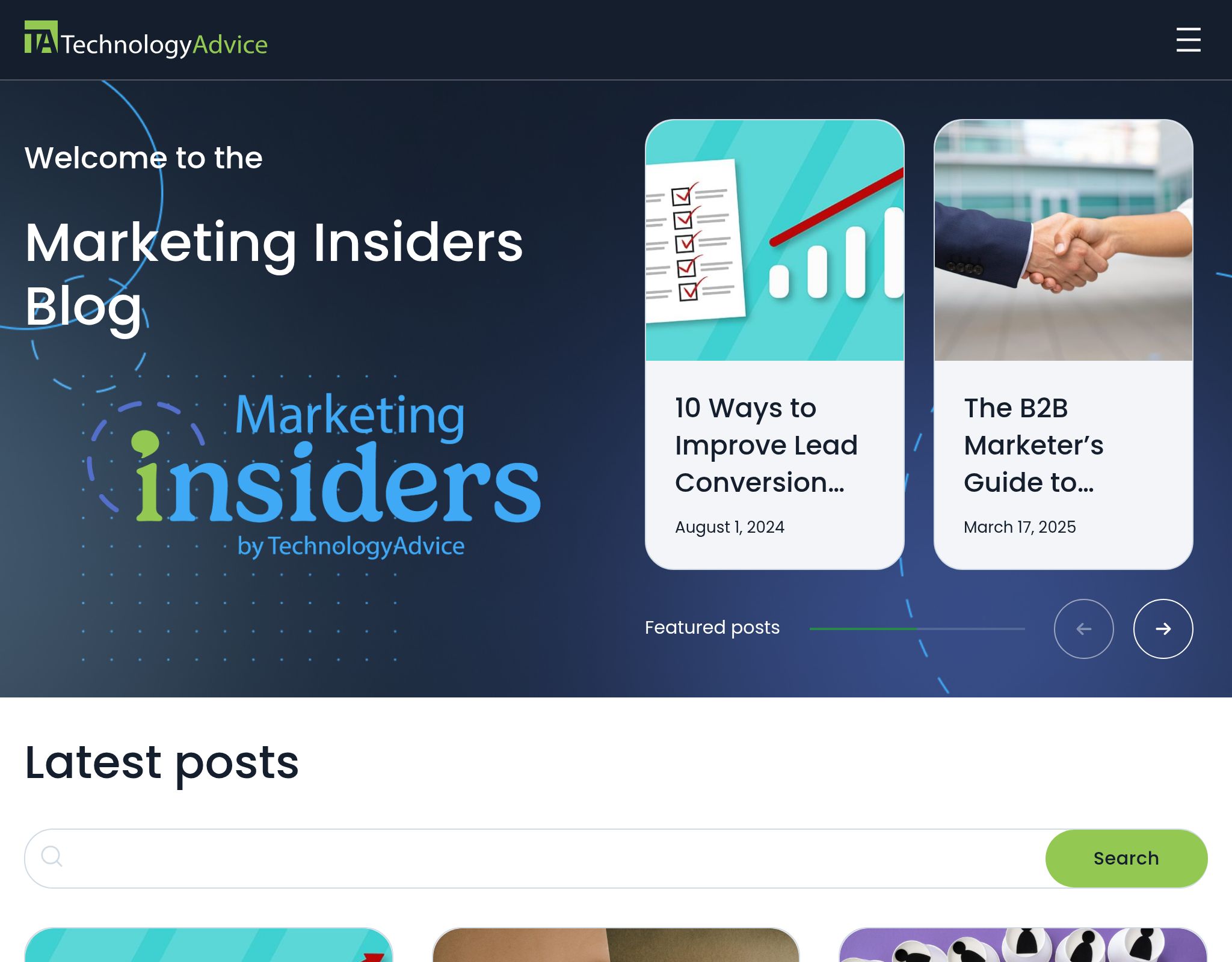 TechnologyAdvice B2B Lead Generation Blog